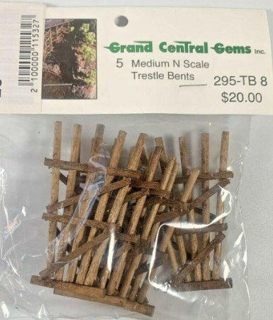 Grand Central Gems TB8 N Scale Medium Trestle Bents (Pack of 5)