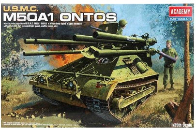 Academy 13218 1:35 USMC M50A1 Ontos Military Tank Plastic Model Kit
