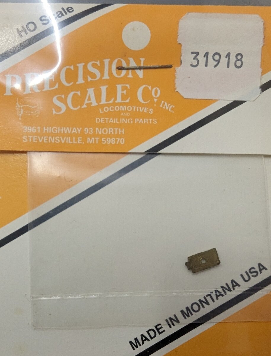 Precision Scale Co. 31918 HO Platofrm, Brake Cylinder, for HOn3 6500, Brass