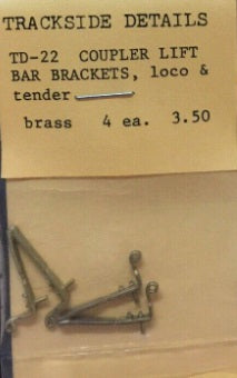 Trackside Details TD-22 G Coupler Lift Bar Brackets Loco & Tender
