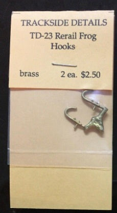 Trackside Details TD-23 G Rerail Hooks & Truck Chain Hanger Hooks Brass