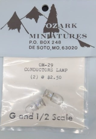 Ozark Miniatures OM-29 G Scale Conductors Lamp (Pack of 2)