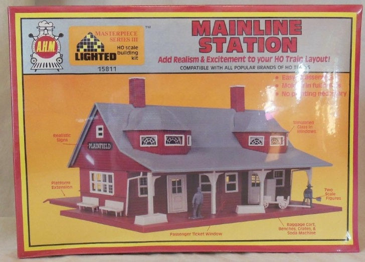 AHM 15811 HO Mainline Station W/Light Building Kit