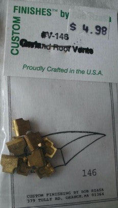 Custom Finishing V-146 HO Garland Roof Vents Brass Metal Detail Parts