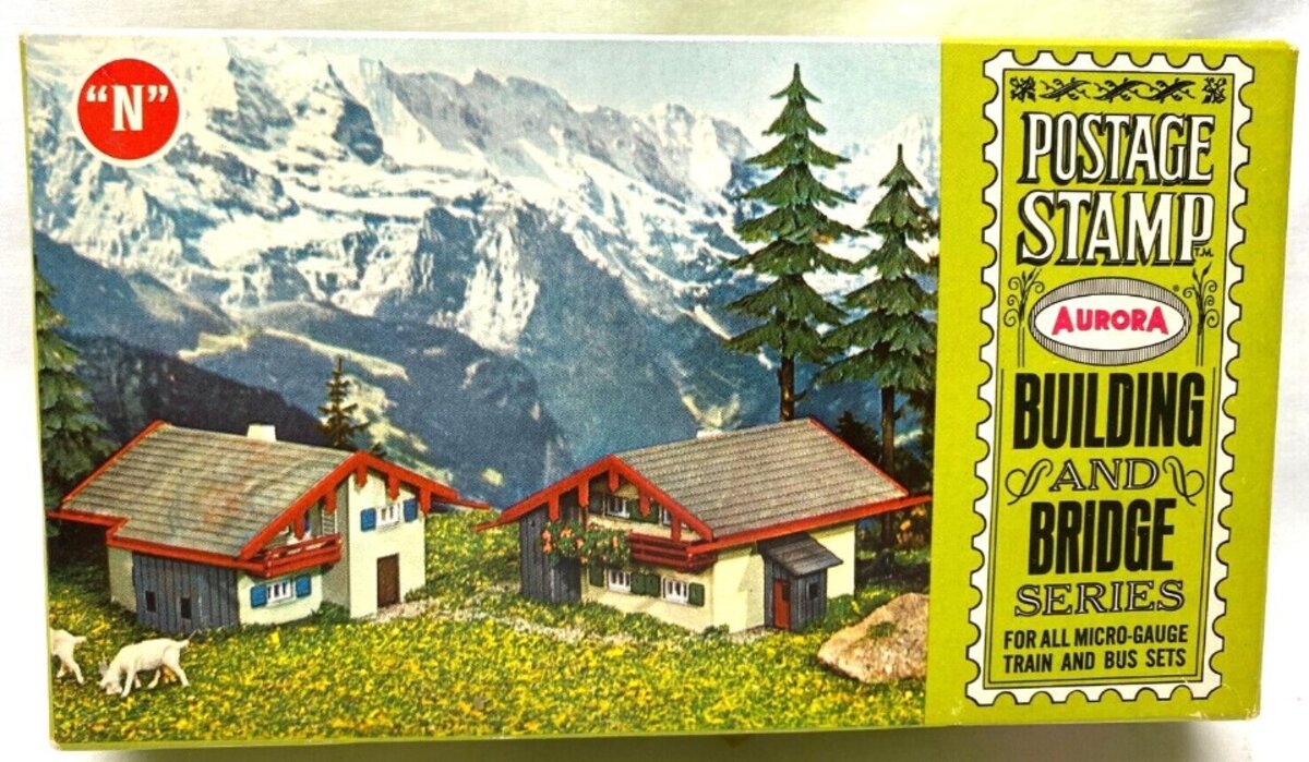 Aurora 4147-125 N Summer Cottage Postage Stamp Building & Bridge Series Kit