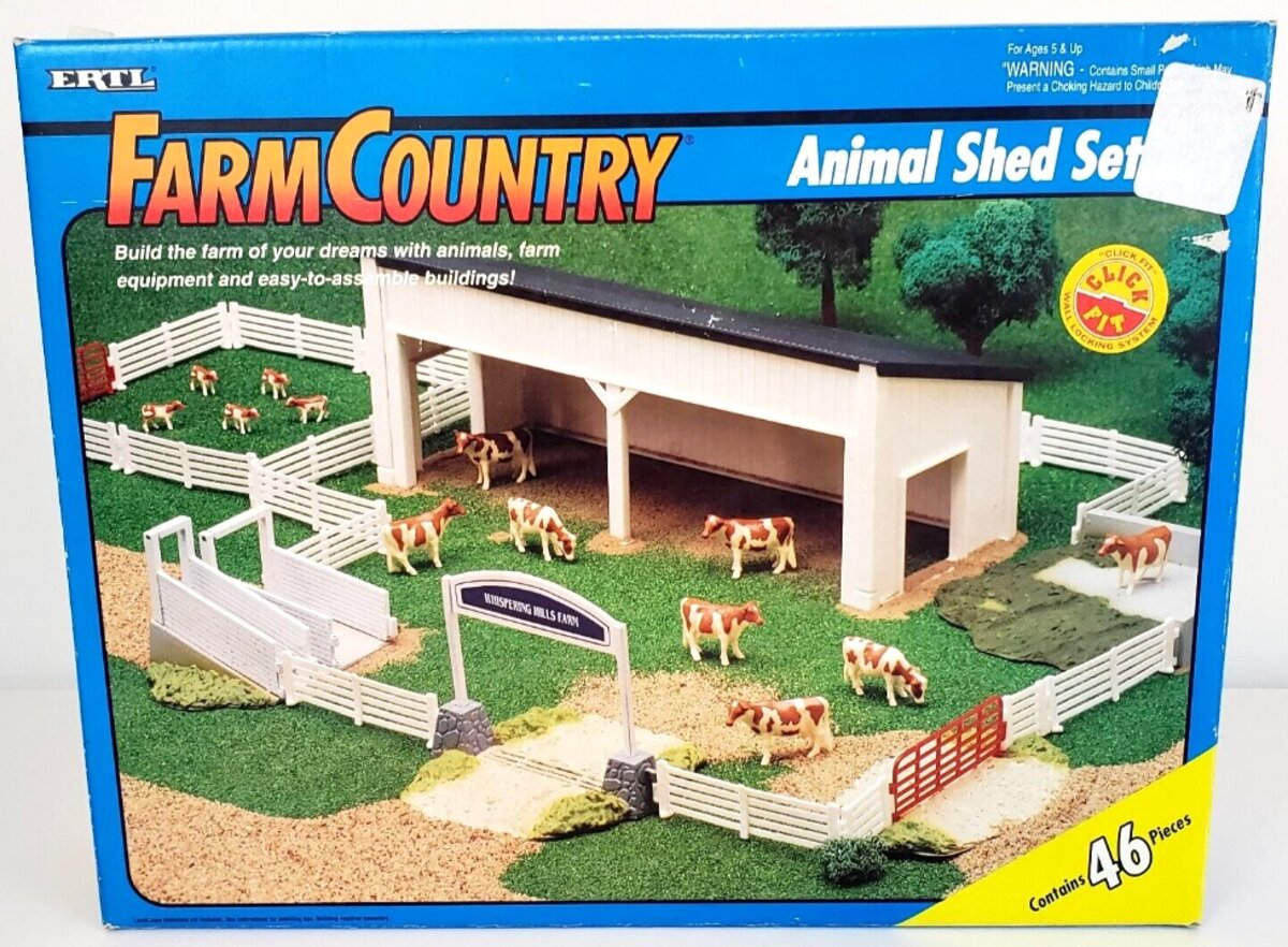 Ertl 4232 S Scale Animal Shed Set FarmCountry Click Fit Kit