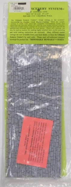 Ultimate Scenery System 4180 HO/O Scale Colonial Wall 5" x 13" Square Cut