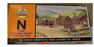 AHM 5801:198 N Minikits Three Houses Under Construction Building Kit