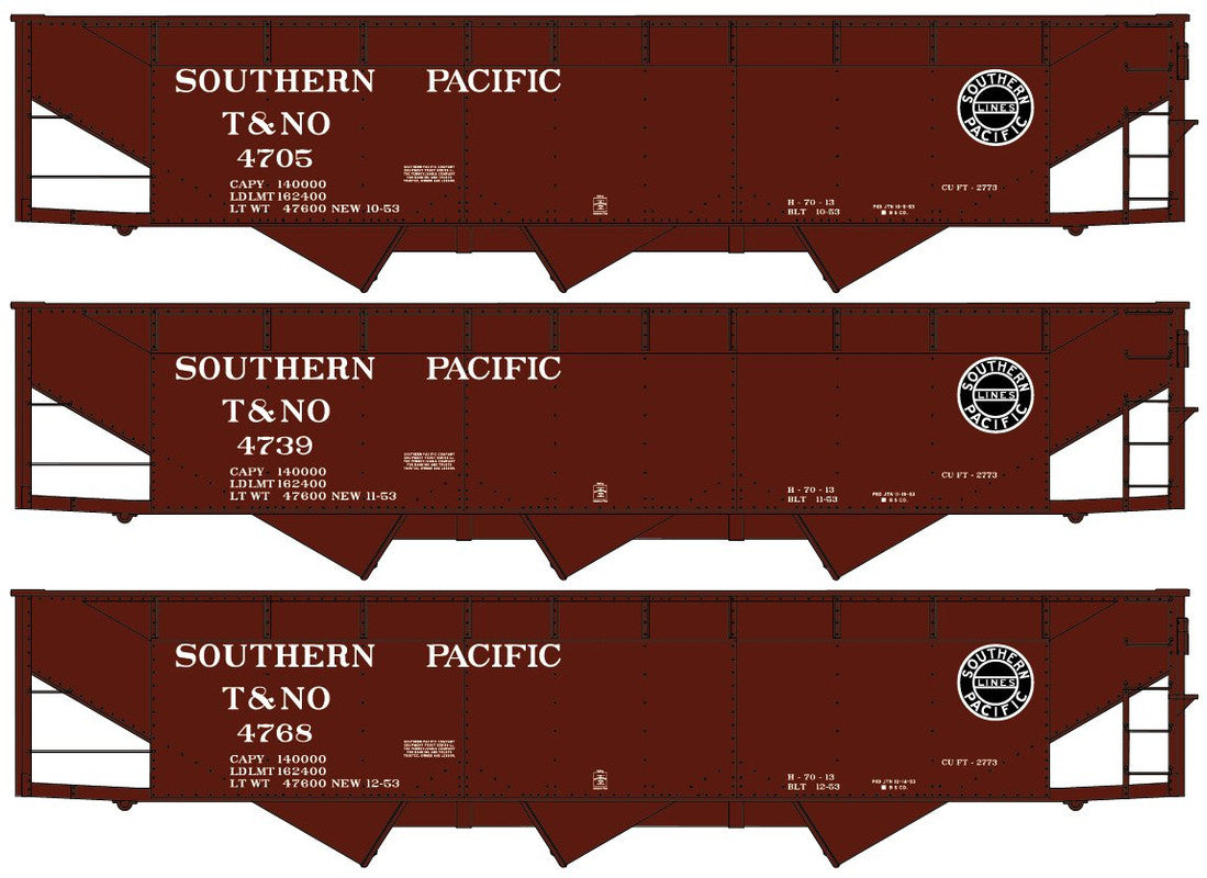 Accurail 8163 HO Southern Pacific-T&NO Offset Triple Hopper (Set of 3)
