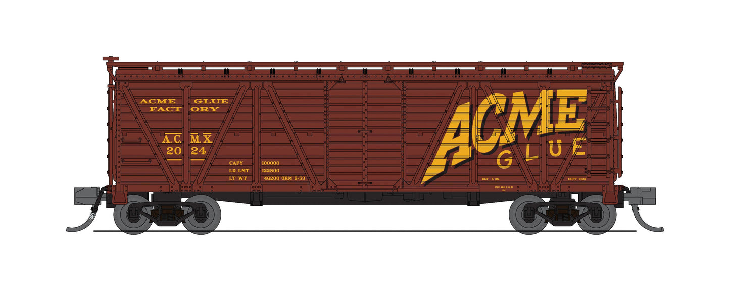 Broadway Limited 8471 N Acme Glue Factory 40' Wood Stock Car with Horse Sounds