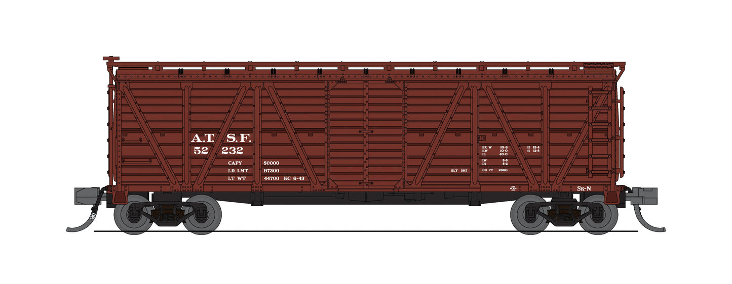 Broadway Limited 8464 N Santa Fe 40' Wood Stock Car with Sheep Sounds #52314
