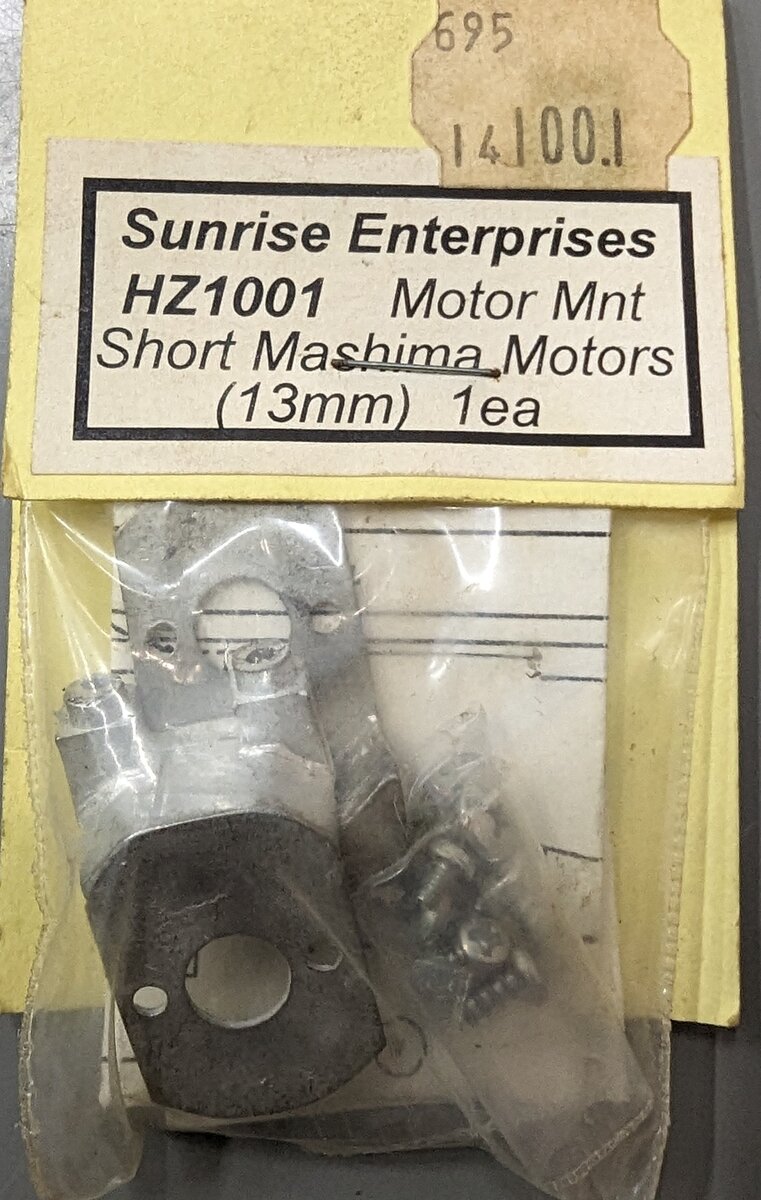 Sunrise HZ1001 Motor Mnt Short Mashima Motors (13mm)