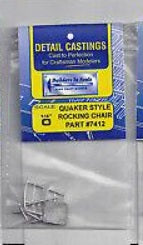 Builders-in-Scale 7412 O Scale Quaker Rocking Chair Unassembled