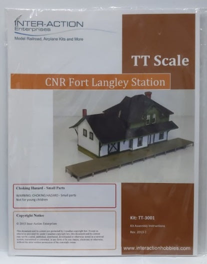 Inter-Action Enterprises TT-3001 TT Scale CNR Fort Langley Station Building Kit