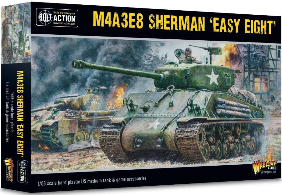 Warlord Games 402013015 1:56 M4A3E8 Sherman Easy Eight Medium Military Tank Kit