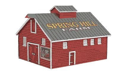 Imex 6331 N Scale Spring Hill Red Barn with Gray Roof Fully Assembled