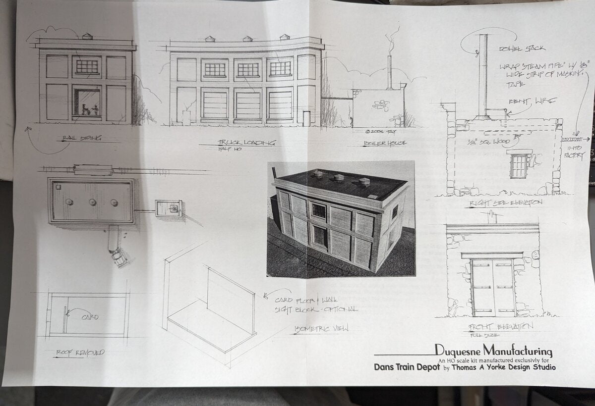 Thomas A Yorke Ent HO Scale Dans Train Depot Building Kit
