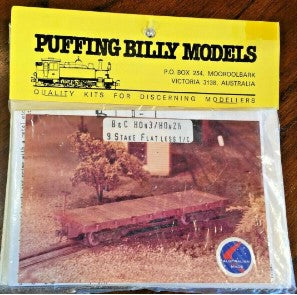 Puffing Billy Models N056 HO/HOn3 Wood Flat Car Kit