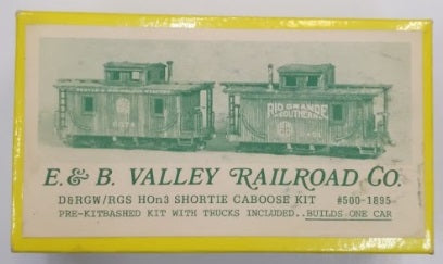 E&B Valley 500-1895 HOn3 D&RGW / RGS Caboose Short Type Kit
