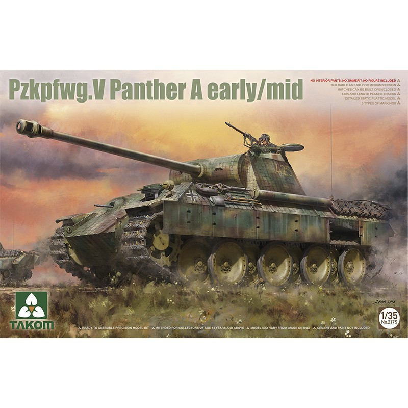 Takom 2175 1:35 Sd.Kfz.171 Panther Ausf. A Mid-Early Prod Military Tank Kit
