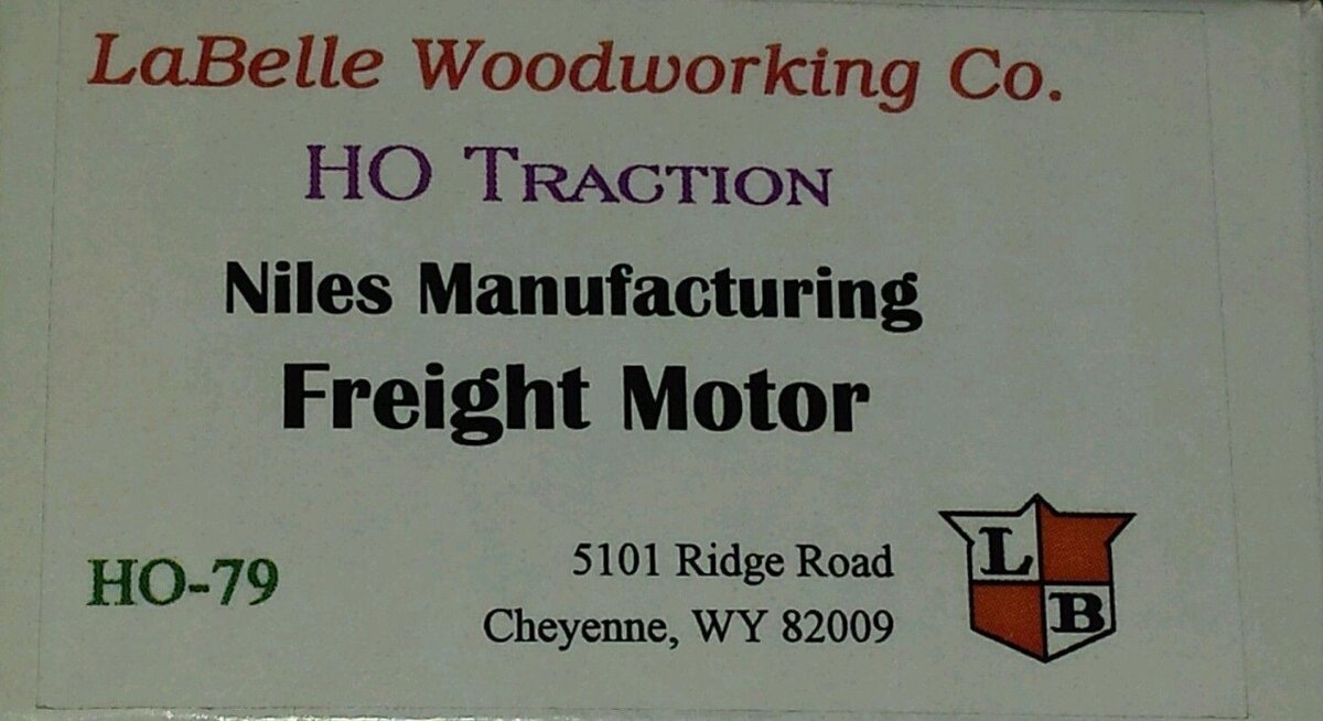 LaBelle Woodworking Co. HO-79 HO Scale Niles 4 Door Freight Motor Kit