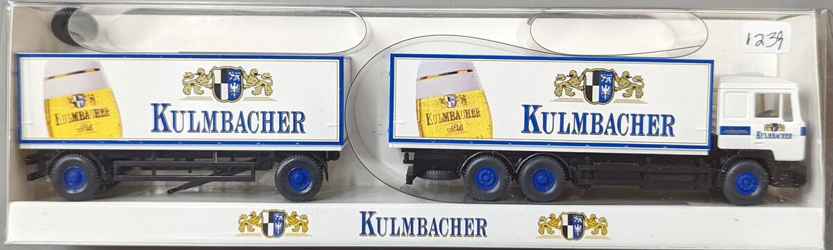 Brekina Automodelle 0739 1:87 Kulbacher Beer Delivery Truck w/Trailer