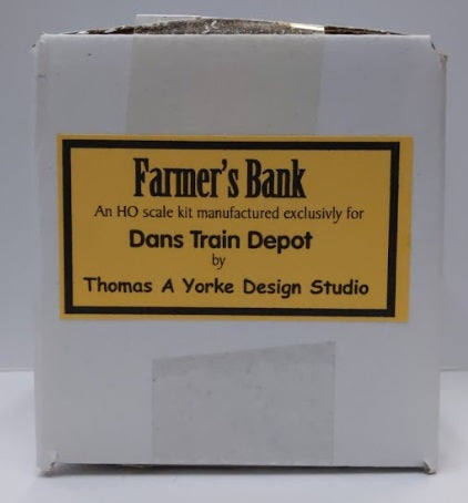 Thomas A Yorke Ent HO Scale Farmer's Bank Building Kit