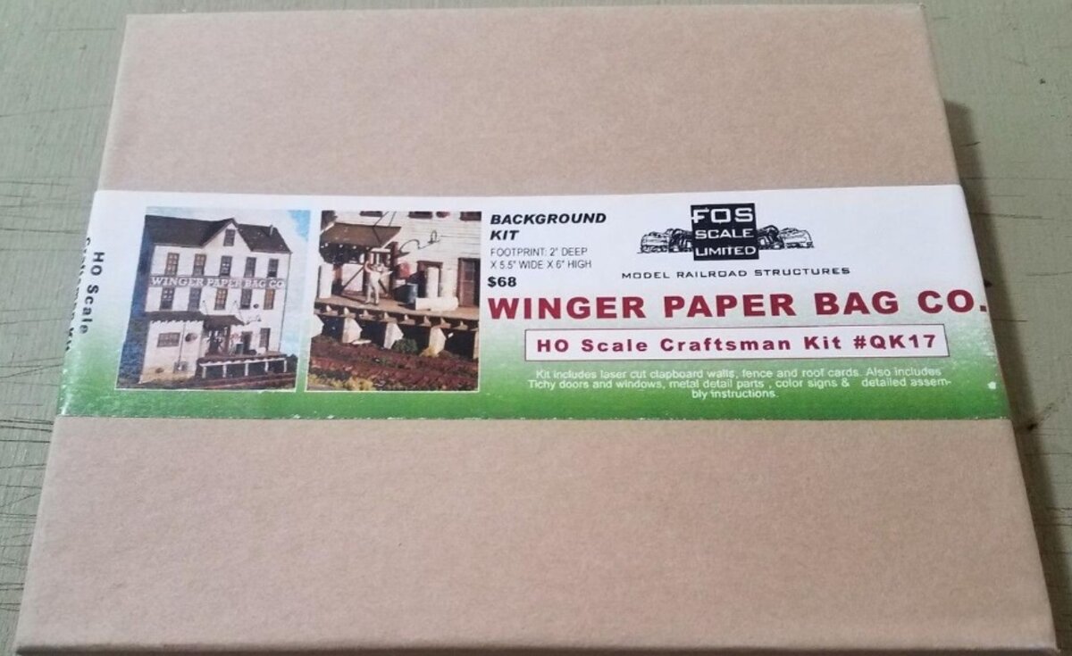 FOS Scale Limited QK17 HO Scale Winger Paper Bag Co. Craftsman Kit
