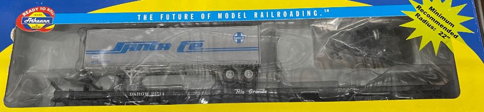 Athearn 74238 HO Santa Fe 85' All Purpose Flat Car w/45' Trailer #21514