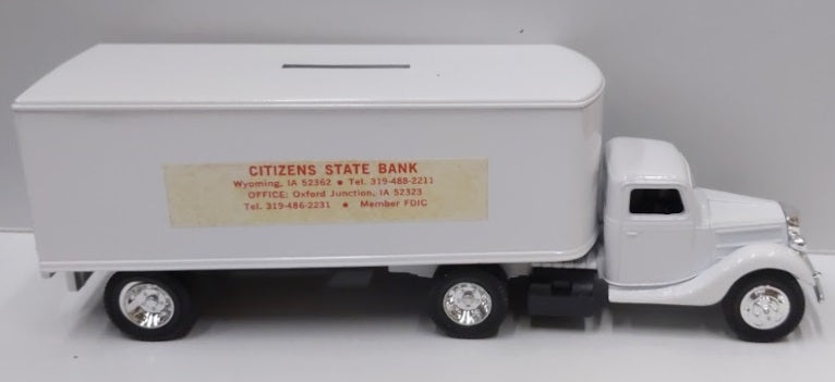 Ertl 9480UO Citizens State Bank1937 Ford Semi Truck Metal Bank Limited Edition