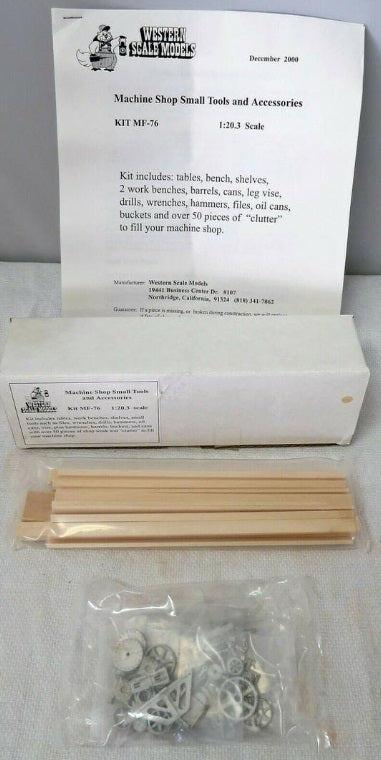 Western Scale Models MF-76 G Machine Shop Small Tools & Accessories Kit