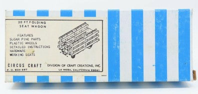 Circus Craft CW-2 HO 1/8 Scale 30 FT. Folding Seat Wagon Wood Kit