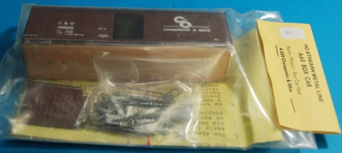 Athearn 4-249 HO Chesapeake & Ohio AAR Box Car Red Paint Floquil Metal Line Kit