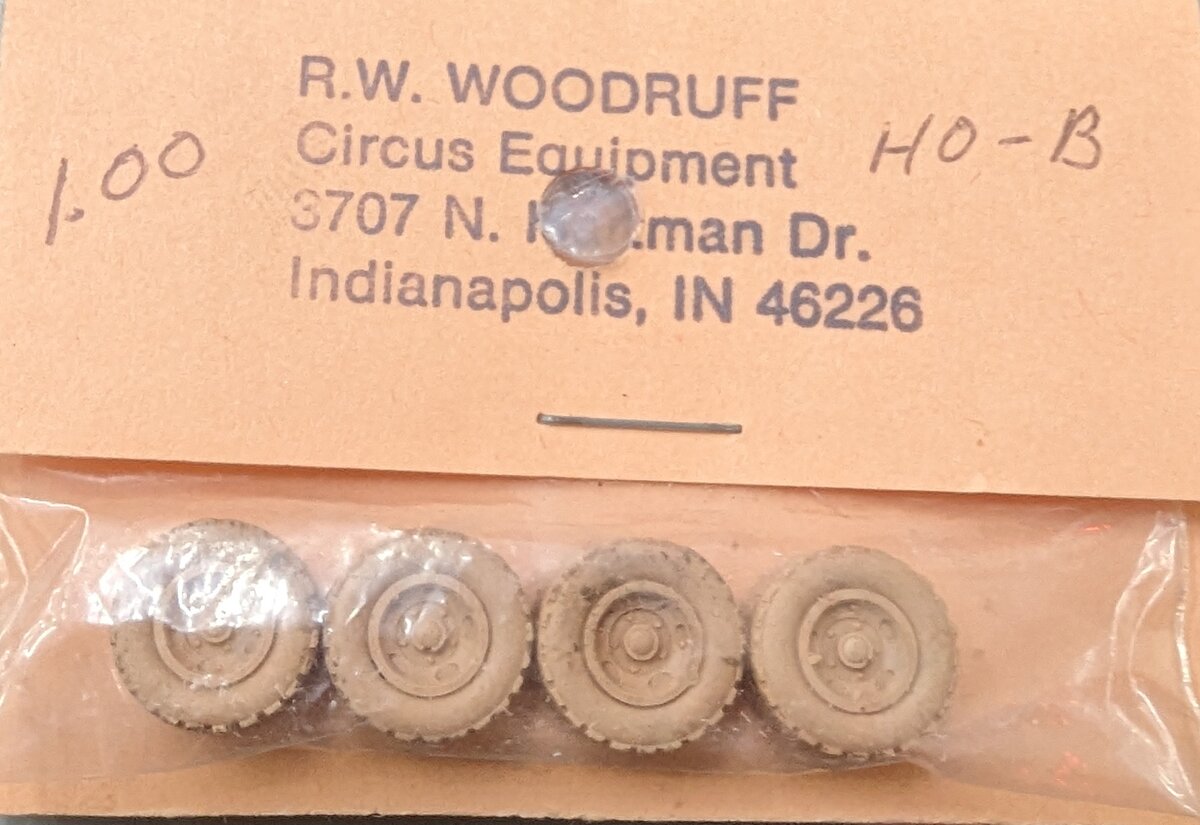 R.W. Woodruff Circus Equipment 4B HO Replacement Tires