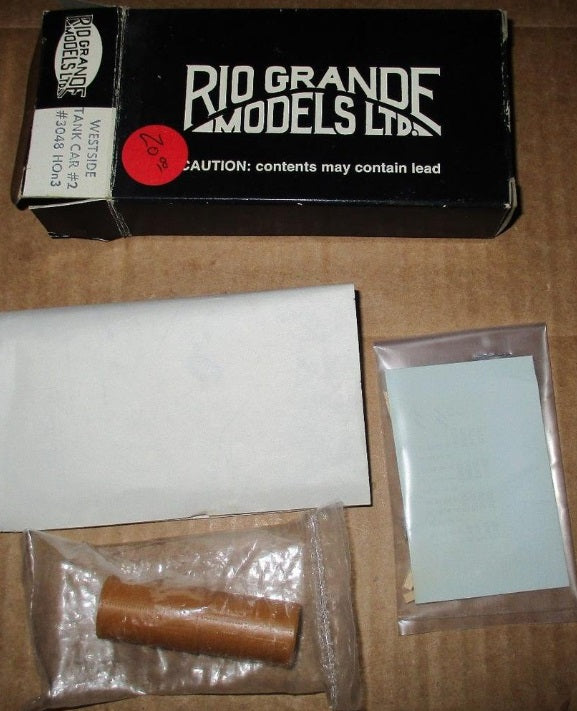 Rio Grande Models 3049-FC HO Westside Fuel Car Tank Kit