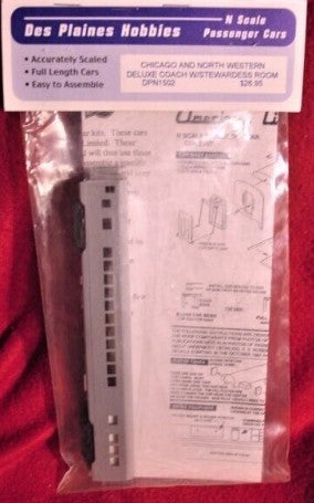 Des Plaines Hobbies DPN1502 N Chicago & Northwestern Deluxe Coach Plastic Kit
