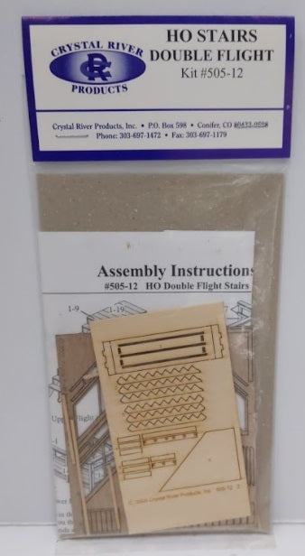 Crystal River Products 505-12 HO Stairs Double Flight Laser Wood Kit