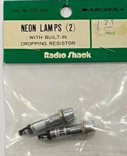 Radio Shack 272-703A Archer Neon Lamps (2) w/Built-In Dropping Resistor
