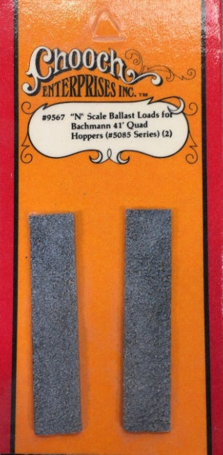 Chooch Enterprises Inc 9567 N Scale Ballast For Bachmann 41' Quad Hoppers