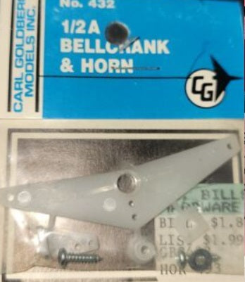 Carl Goldberg Models 432 1/2A Bellcrank & Horn Kit
