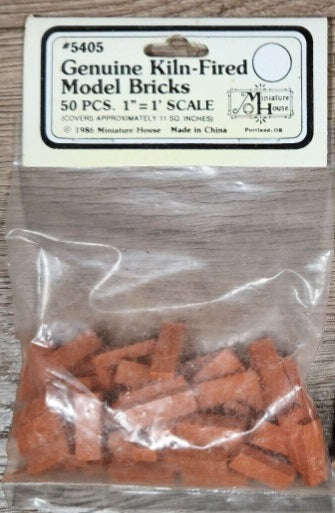 Miniature House 5405 1:12 Scale Genuine Kiln-Fired Model Bricks (Bag of 50)