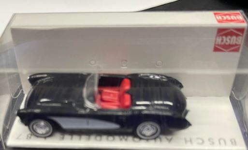 Busch 45409 HO Black Corvette Cabrio 1956