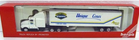 Herpa HO By Promotex Unique Cones Foothills Creamery Semi Truck Trailer