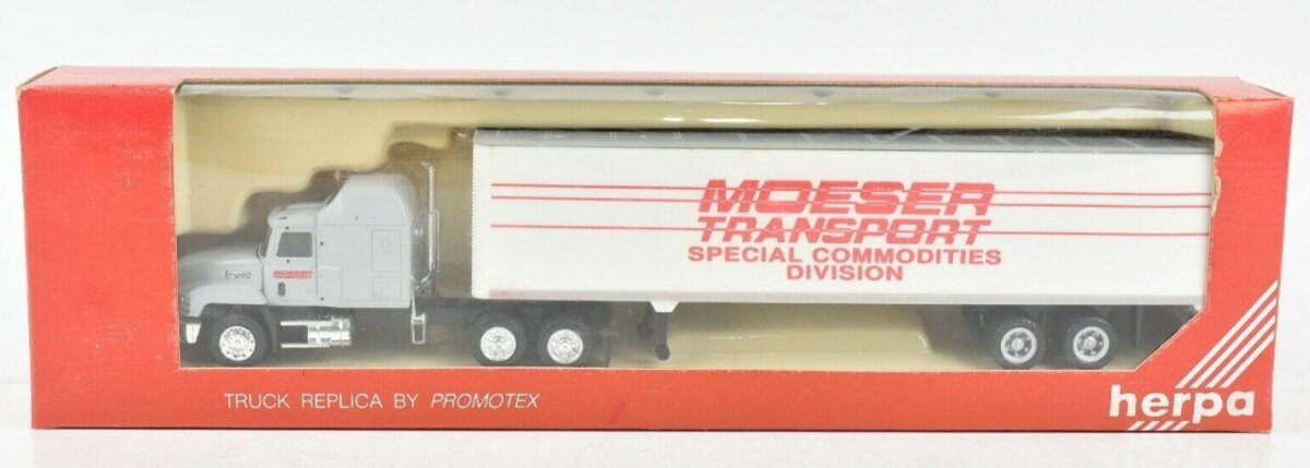 Herpa HO By Promotex Moeser Transport Semi Truck & Trailer