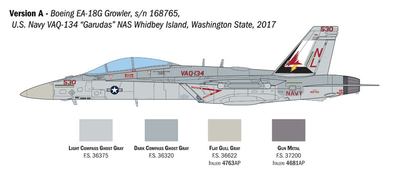 Italeri 2824 1:48 Boeing EA-18G Growler US Navy & RAAF Military Plane Kit