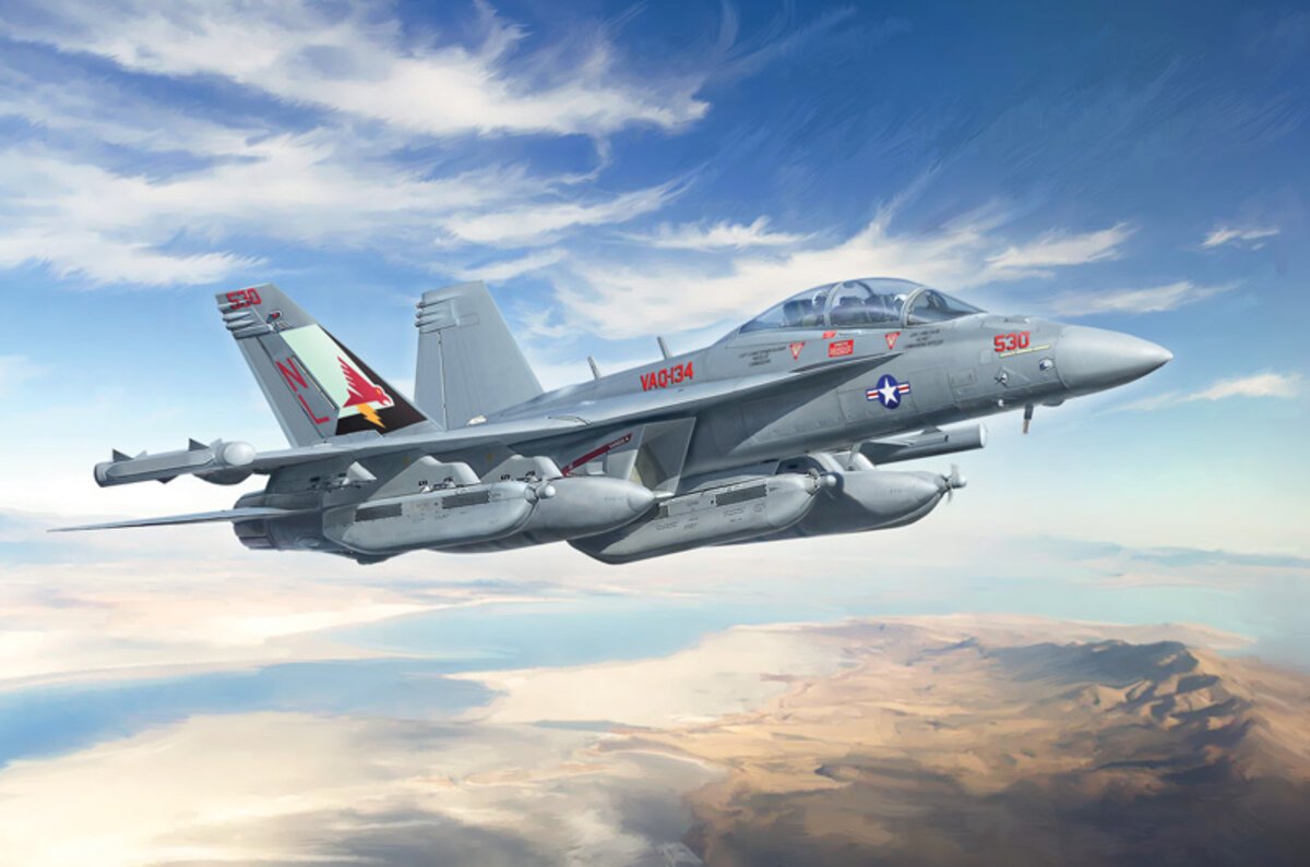 Italeri 2824 1:48 Boeing EA-18G Growler US Navy & RAAF Military Plane Kit