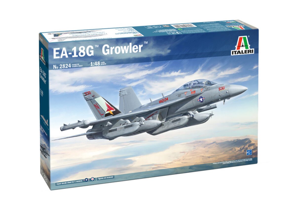Italeri 2824 1:48 Boeing EA-18G Growler US Navy & RAAF Military Plane Kit
