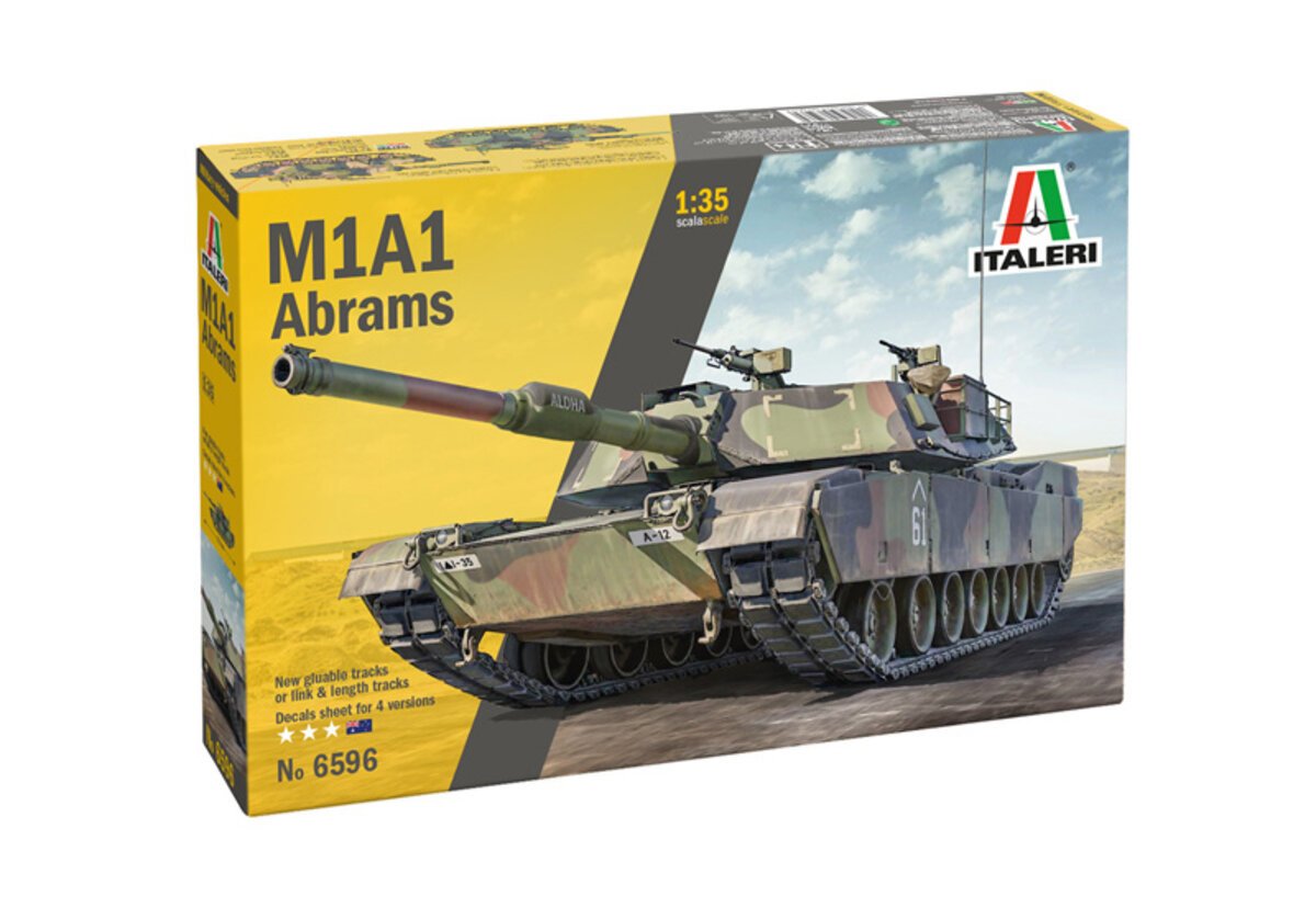 Italeri 6596 1:35 M1A1 Abrams s Military Tank Model Kit