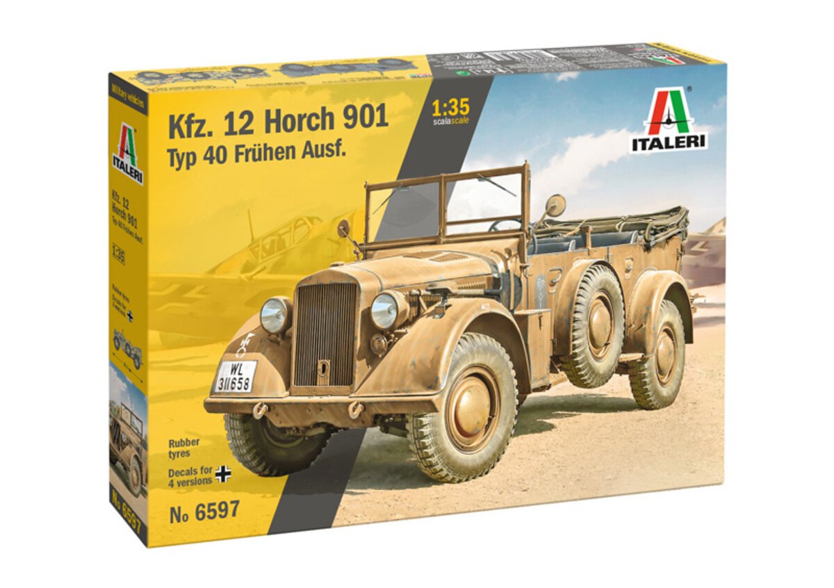 Italeri 6597 1:35 Kfz. 12 Horch 901 typ 40 frŸhen Ausf. Military Vehicle Kit