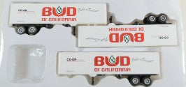 Con-Cor 0004-008108 HO Bud of California 40' Piggyback Box Trailers